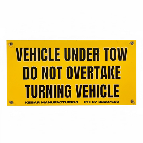 Vehicle under tow sign